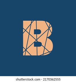 B Typography Text Vector Symbol Design Stock Vector (Royalty Free ...