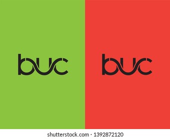 B U C joint letters design template