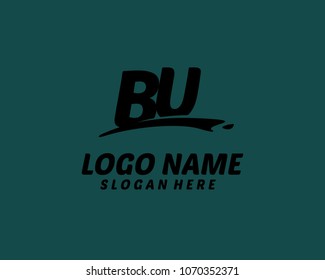 B U Initial logo