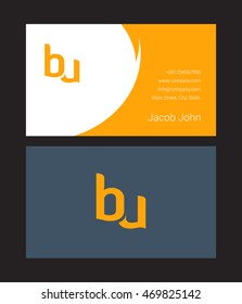B & U Joint letter logo, with Business card
