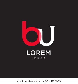 B & U Letter logo design vector element
