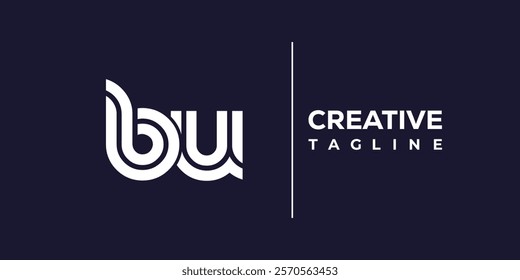 B and U logo design. BU abstract Letters Logo Monogram. This logo design is the process of creating a visual symbol that represents a brand, company, or individual.