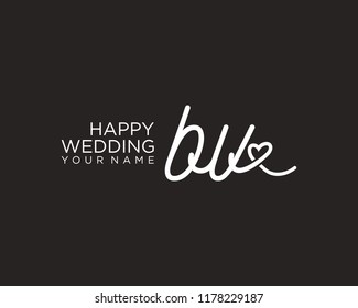 B V Initial handwriting logo