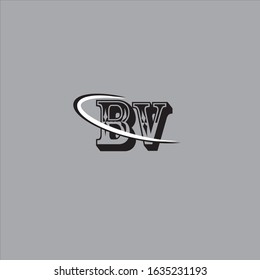 B V letter logo design with vector graphic