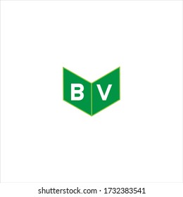 B V letter logo emblem design