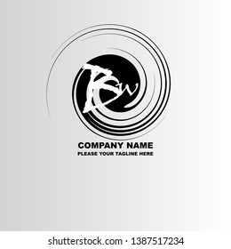 b w font logo design alphabet illustration 