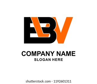 B W Initial logo template vector