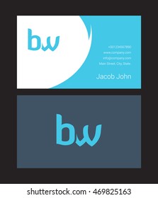 B & W Joint letter logo, with Business card
