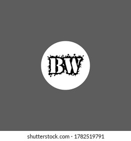 B W letter logo monogram design