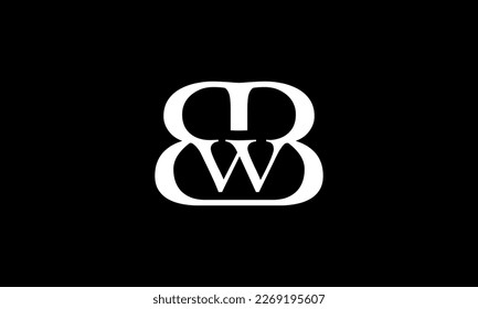 B W B letter logo sans serif font