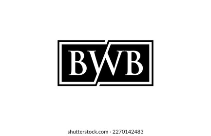 B W B square word logo