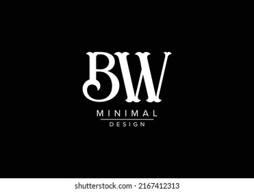 B W, WB Initial Letter Logo design vector template, Graphic Alphabet Symbol for Corporate Business Identity