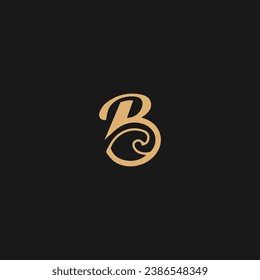 B Wave Letter Logo Icon Template Vector Illustration,