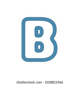 B Webbing Tape Letter Logo Icon Design