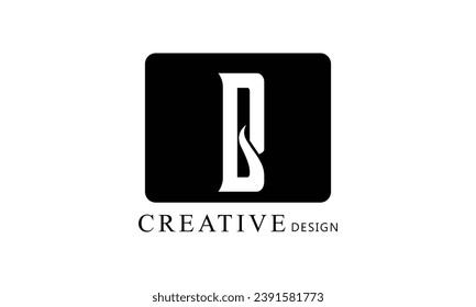 B white letter creative brand simple minimal logo design for all kind of business.