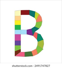 B Word Design Color full Letter