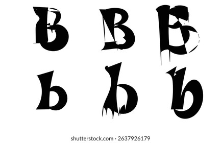 B word hand drawing style design
