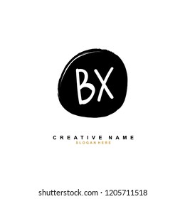 B X BX Initial abstract logo concept vector