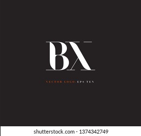 B X letters Joint logo icon vector template.