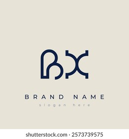 B and X logo design. BX abstract Letters Logo Monogram. This logo design is the process of creating a visual symbol that represents a brand, company, or individual.