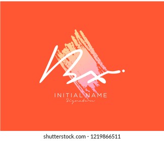 B X Signature initial logo template vector