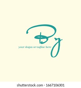 B Y Initial handwriting logo