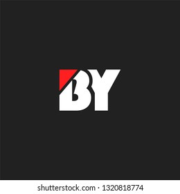 B Y letters Joint logo icon vector template.
