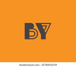 B and Y logo design. BY abstract Letters Logo Monogram. This logo design is the process of creating a visual symbol that represents a brand, company, or individual.