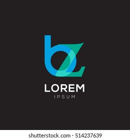 B & Z Letter logo design vector element