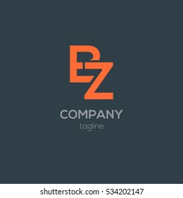 B & Z  Letter logo design vector element
