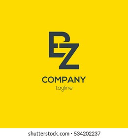 B & Z  Letter logo design vector element
