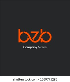 B Z B letters joint logo vector template