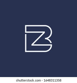 B & Z monogram logo in linear style.