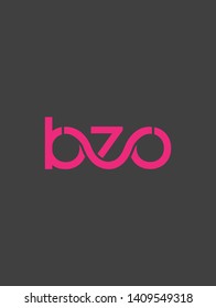 B Z O letters joint logo design vector  with business card template