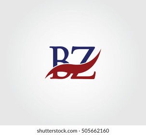 B and Z Swoosh Initial Logo Vector