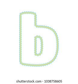 B Zigzag Letter Logo Icon Design