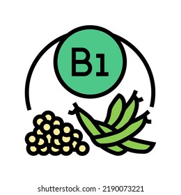 b1 vitamin color icon vector. b1 vitamin sign. isolated symbol illustration