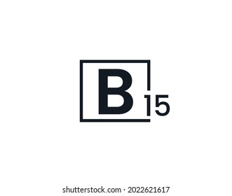 B15, 15B Initial letter logo
