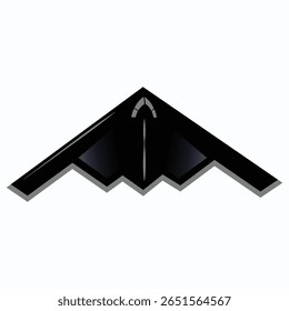B2 Bomber Jet Blueprint Vector – Stealth Aircraft Technical Drawing Illustration in Top, Side, and Front Views
