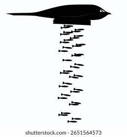 B2 Bomber Jet Blueprint Vector – Stealth Aircraft Technical Drawing Illustration in Top, Side, and Front Views