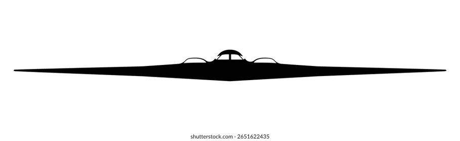 Contorno de Vetor Minimalista de Bombardeiro B2
