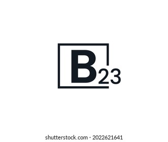 B23, 23B Initial letter logo