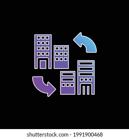 B2b blue gradient vector icon