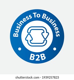 B2B Business to business stamp icon- vector illustration