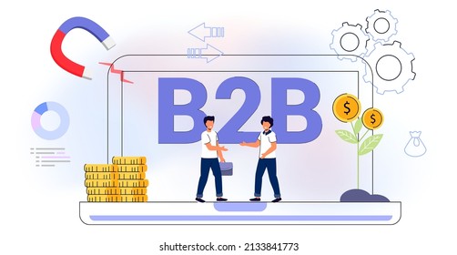 B2b Business Business Successful Business Collaboration Stock Vector ...