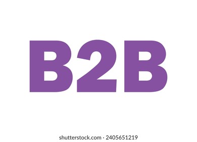 B2B, Business to business text, b2B symbol 