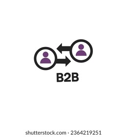B2B, Business to business,  vector icon