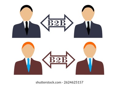 B2B, Business to business, vector icon