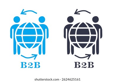 B2B, Business to business, vector icon