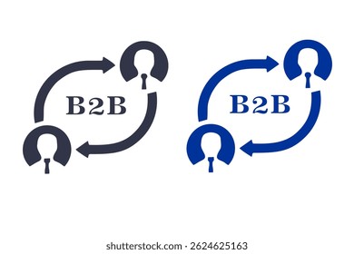B2B, Business to Business, Vektorsymbol